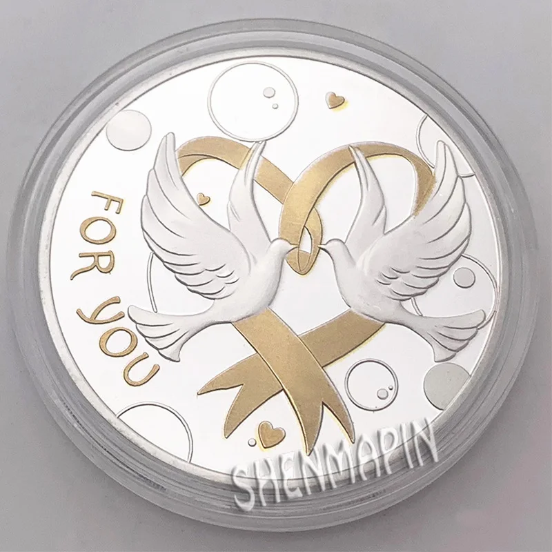 &quotFOR YOU&quot предложение кольцо для свадьбы памятные монеты коллекционные предметы