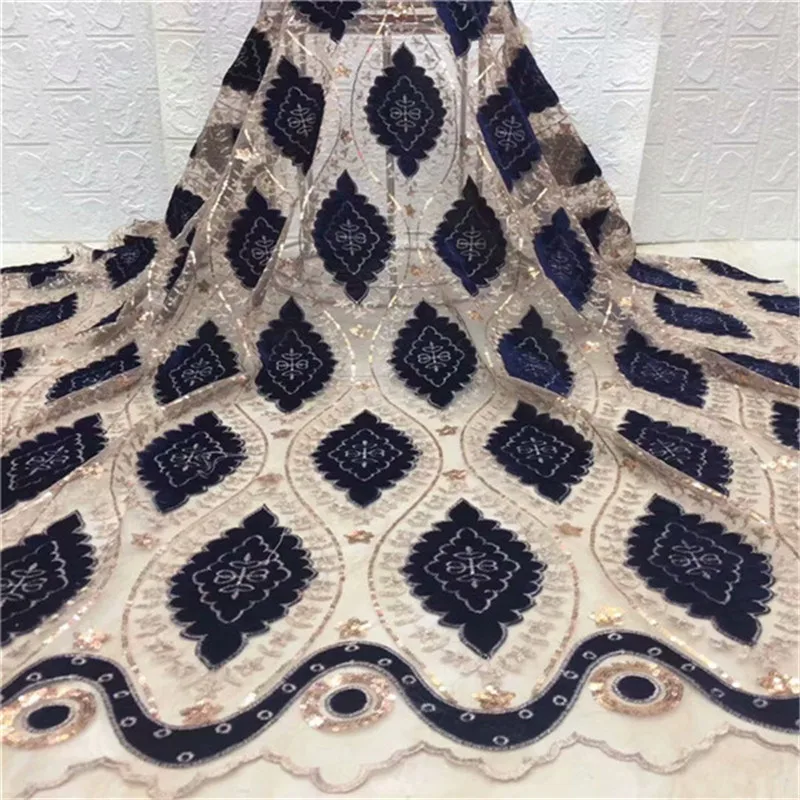 African Lace Fabric 2019 Embroidered Nigerian Velvet High Quality French Tulle For Women dress | Дом и сад