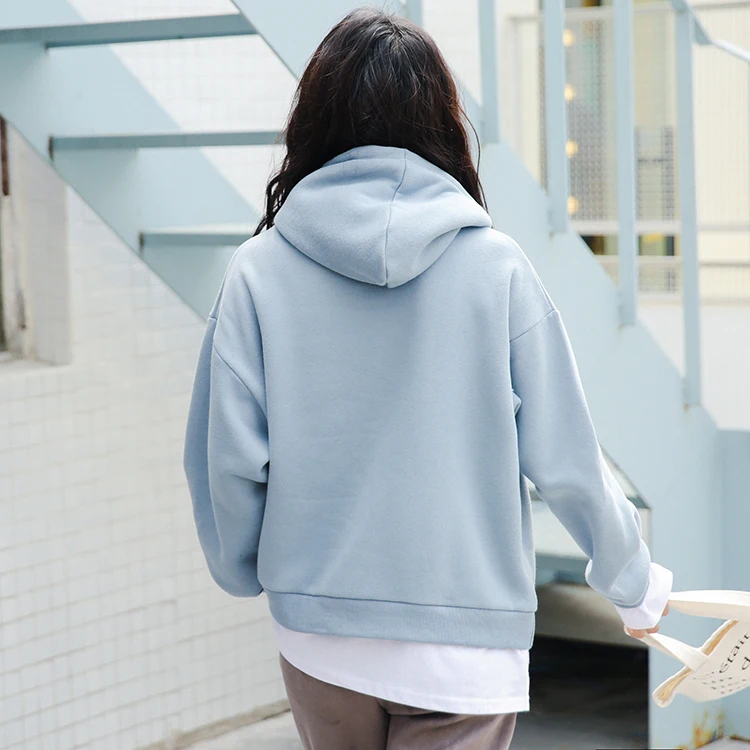 Повседневные женские толстовки Японский Harajuku Ulzzang сшитые поддельные из двух