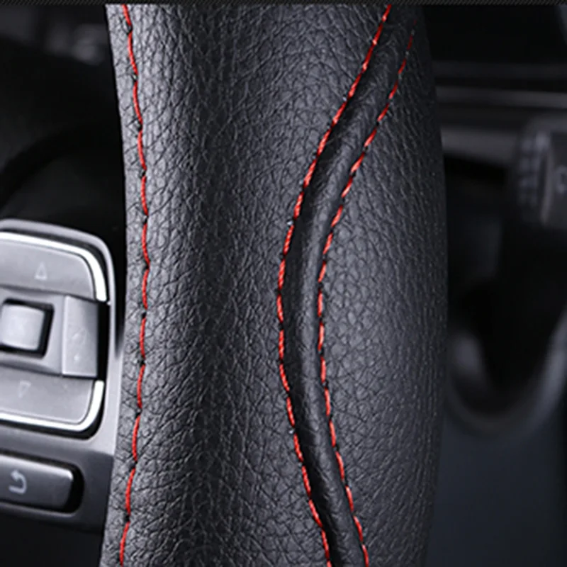 Чехол на руль автомобиля из экокожи 38 см|steering cover|steering wheel coverwheel cover car |
