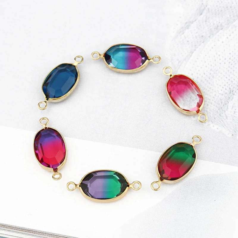 2 шт. модный овальный браслет с кристаллами фурнитура для браслетов сделай сам