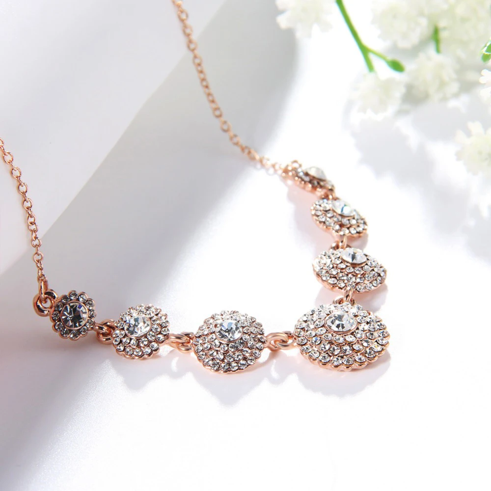 Женское Ожерелье с кристаллами ERLUER роскошное короткое ожерелье из розового