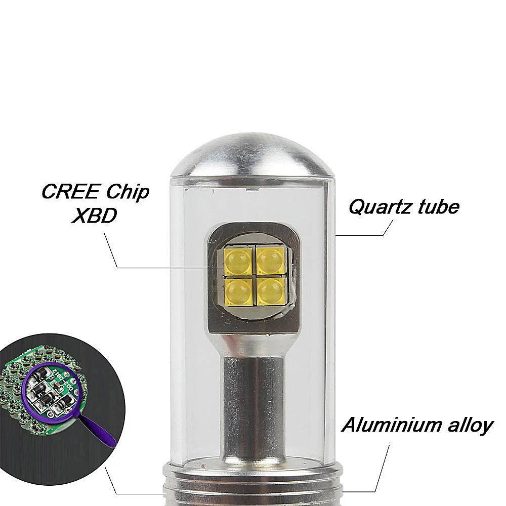 2 шт. высококачественные белые 9006 HB4 8SMD высокой яркости 40 Вт Светодиодные
