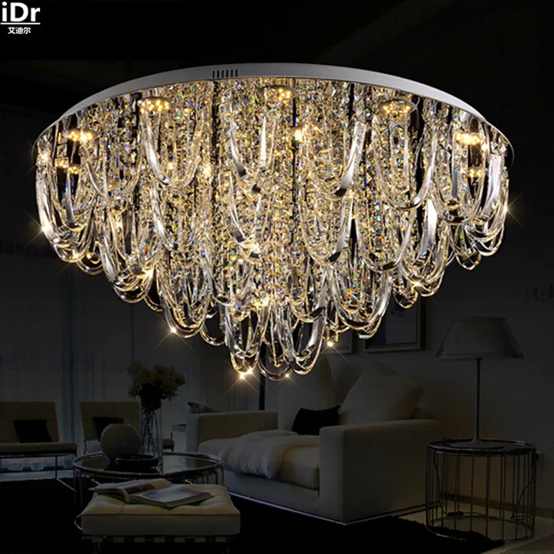 

European modern minimalist living room lamp crystal lamp bedroom lamp LED Crystal Round Ceiling Lights Rmy-092