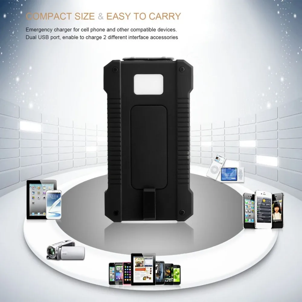 20000 мАч power Bank Wopow Солнечная портативная зарядка bank Водонепроницаемый двойной USB