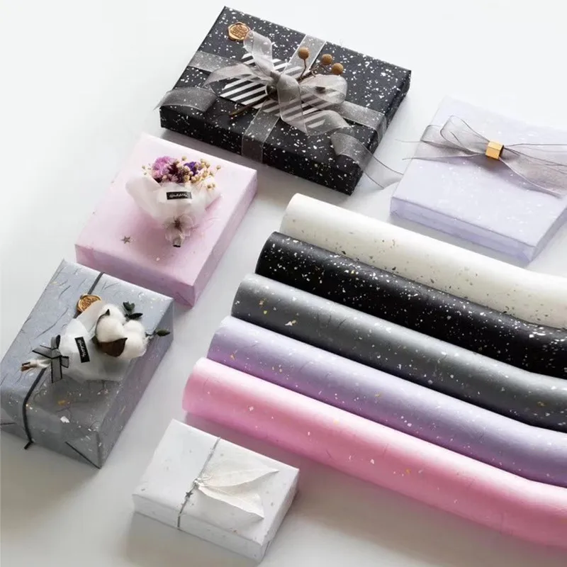 

10pcs/lot 60x60cm DIY Sequins Tissue Paper Flower Wrapping Paper Gift Packaging Craft Paper Roll Wine Clothing Packing