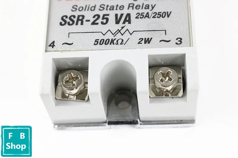 Твердотельное реле SSR-25VA 25A 500K ohm TO 24-380V AC SSR 25VA регулятор сопротивления 1 шт. |