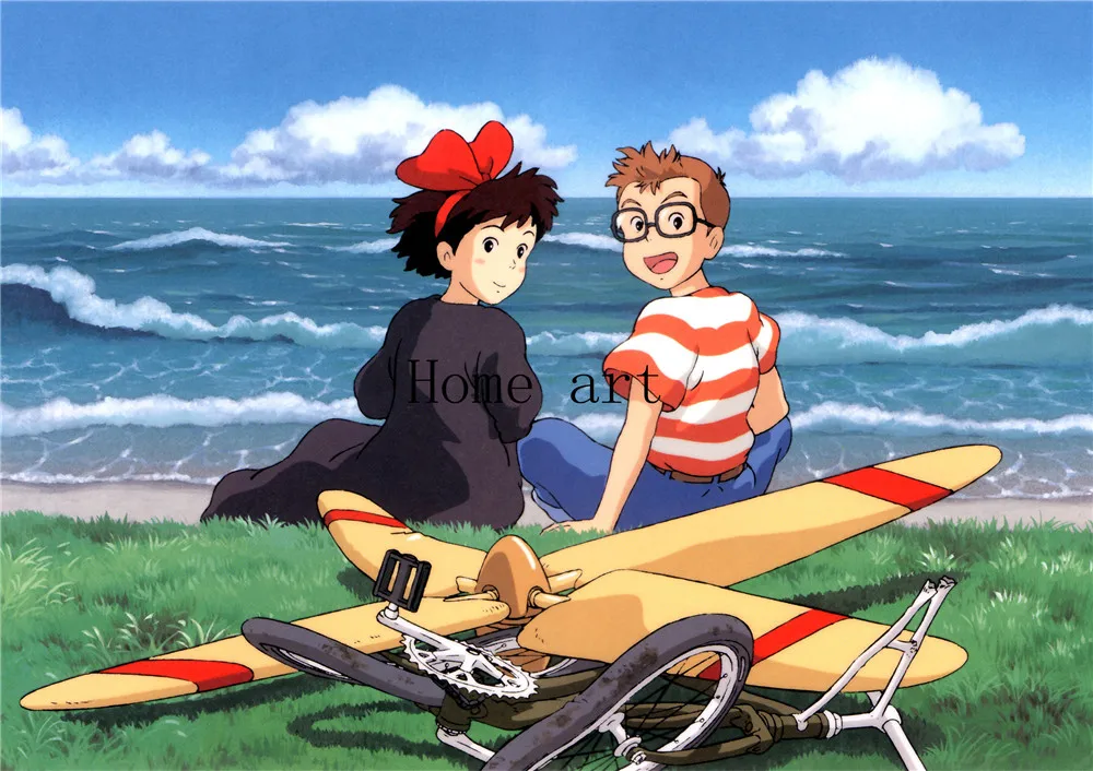Kiki's Delivery Service Miyazaki Hayao Poster Clear Image Wall Stickers Home Decoration Good Quality Prints White Coated Paper | Дом и сад