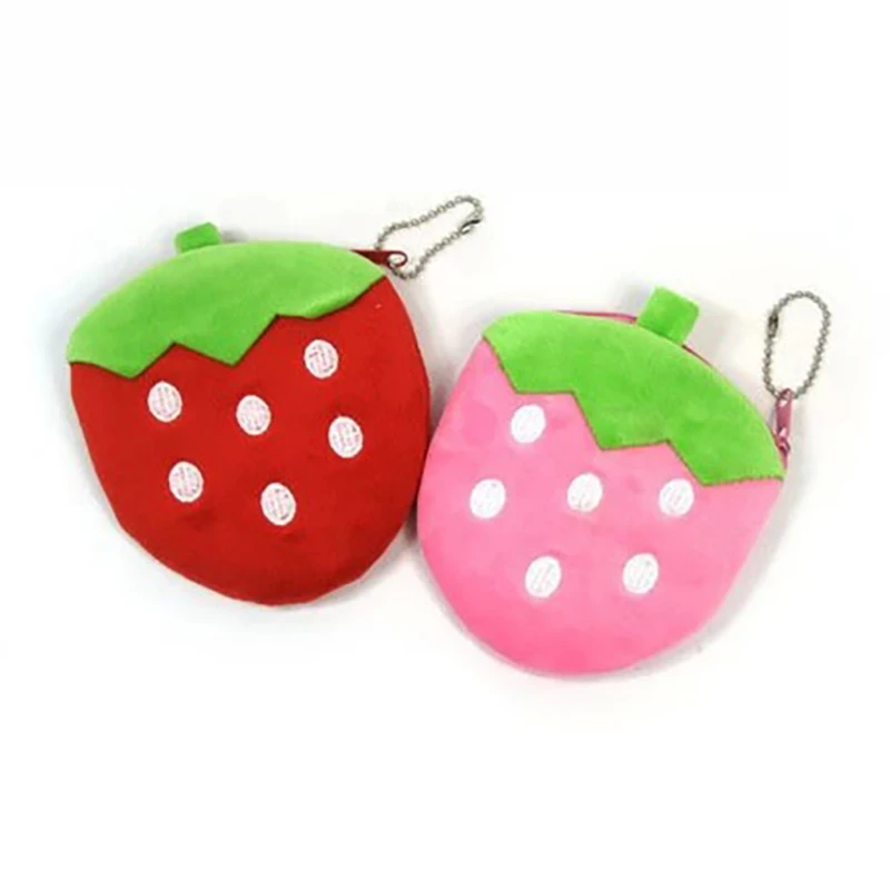 NEW Cute Fruits Plush Coin Purse Children Zip Small Change Wallet Women Pouch Money Bag Girl Mini Short Holder | Багаж и сумки
