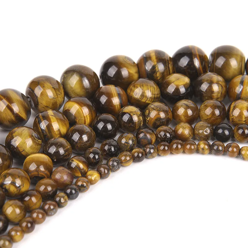 Natural Stone Brown Gold Tiger Eye Agates Round Beads For DIY Jewelry Making | Украшения и аксессуары