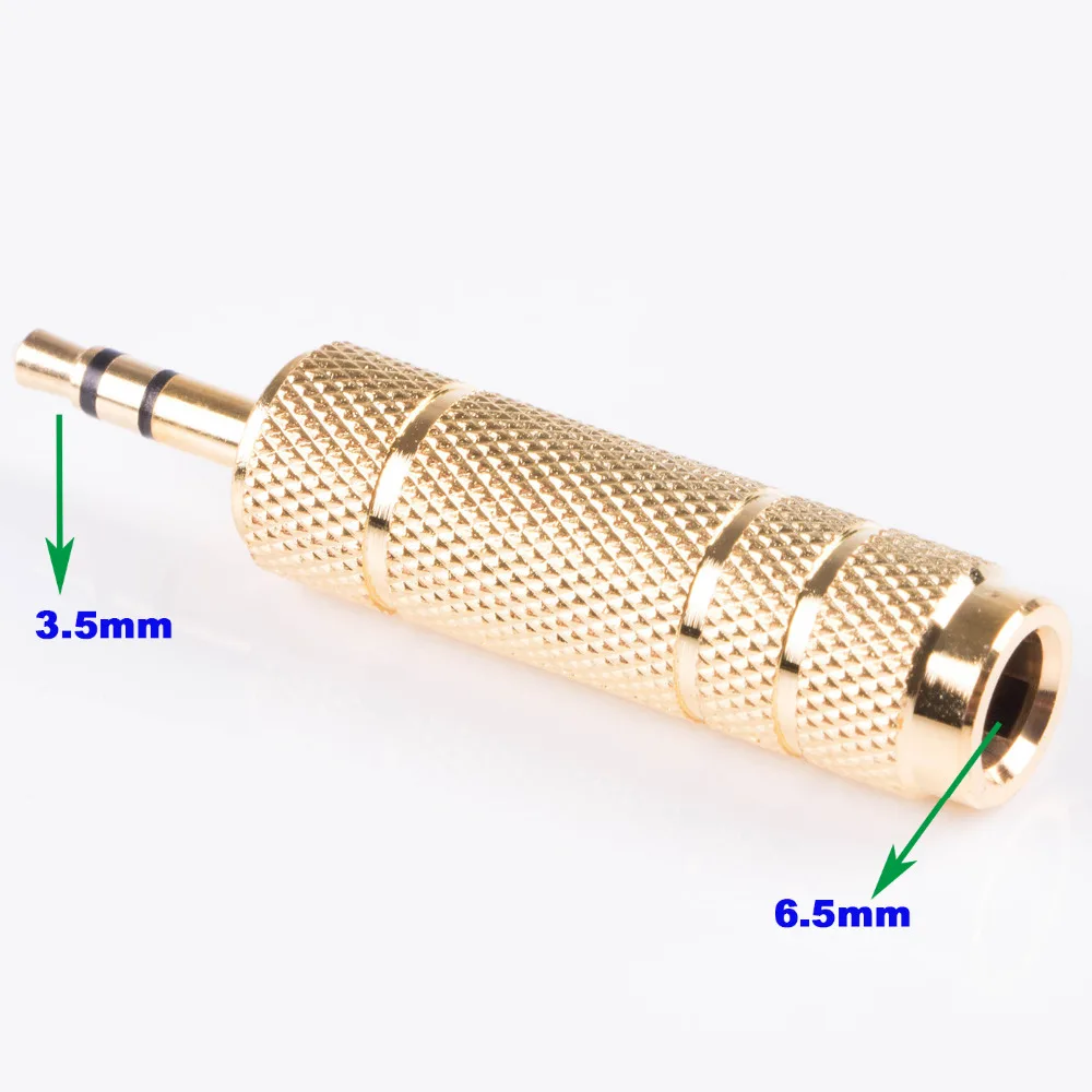 

Free Shipping TRS 6.5 mm Socket Female to 3.5 mm Plug Male Stereo Audio Adapter Jack Converter Earphone Headphone Microphone