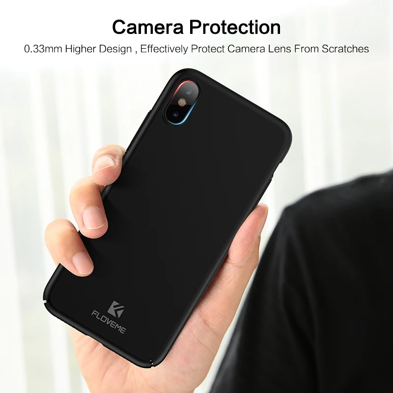 FLOVEME роскошный легкий жесткий чехол для телефона из поликарбоната iPhone X 8 7 Plus CaseMatte