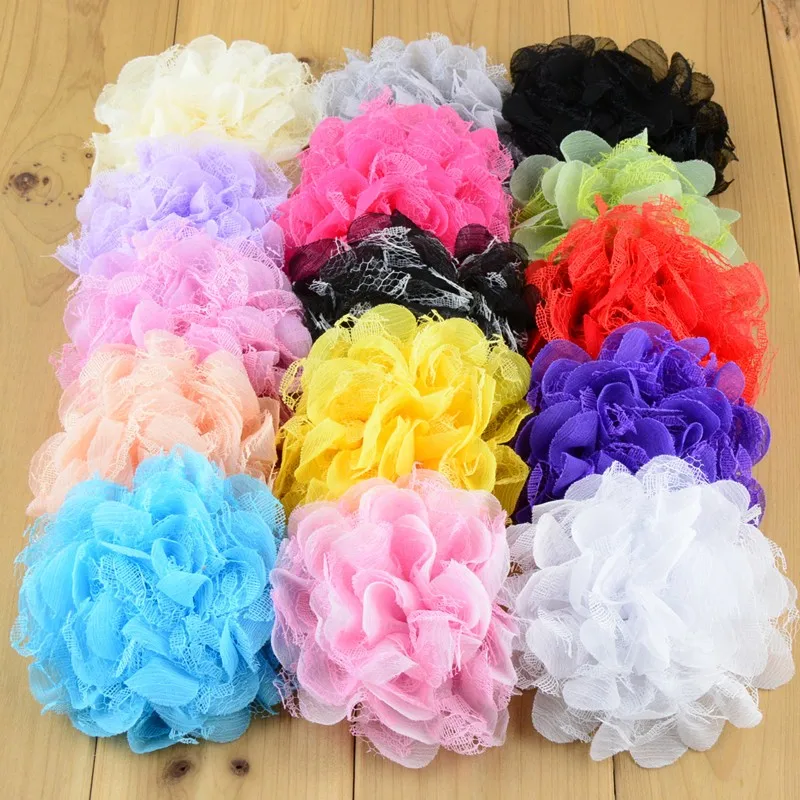 Лидер продаж высококачественные шифоновые кружевные повязки на голову с цветами