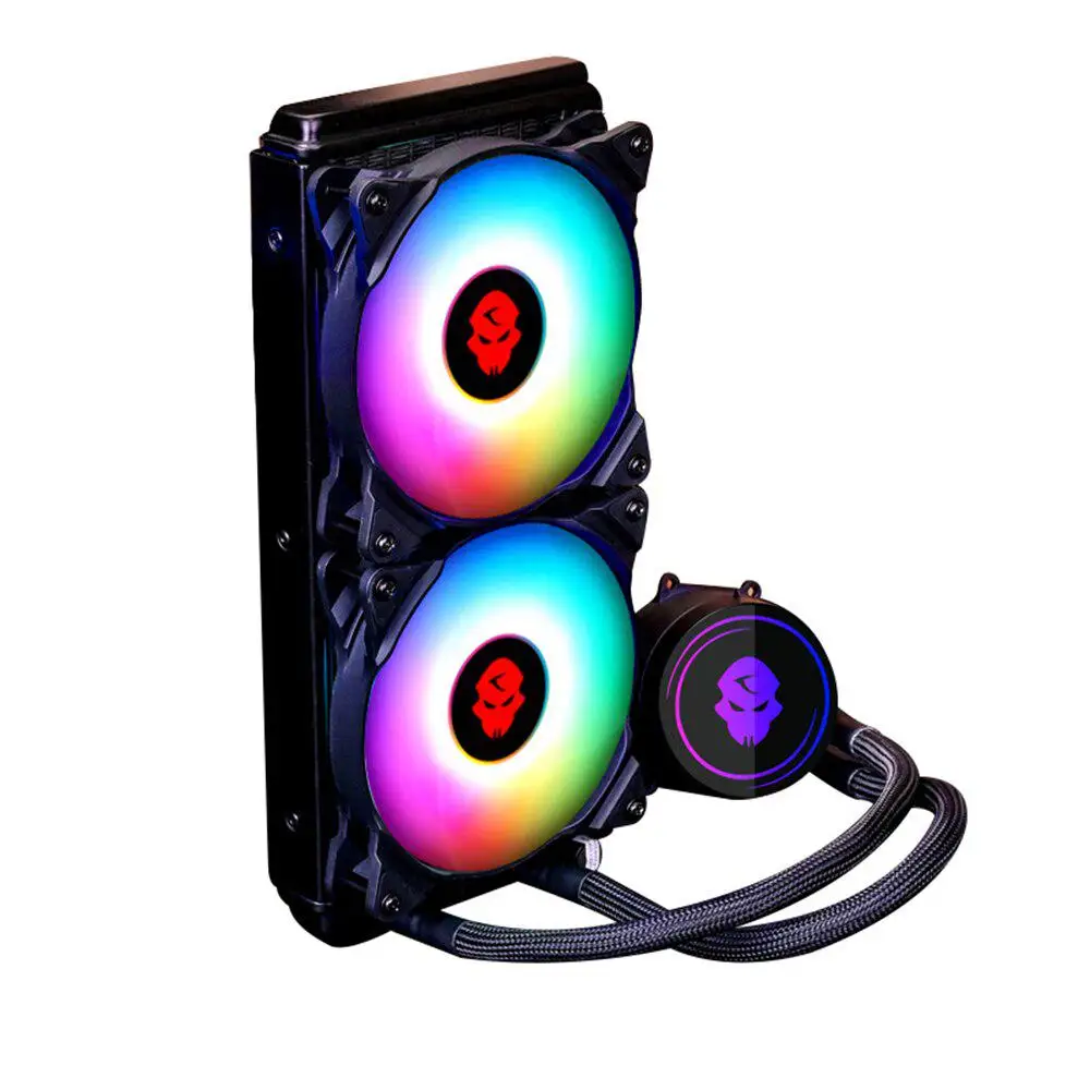 Кулер для ЦП Водяной кулер RGB Цветной световой эффект радиатора вентилятор PWM 120