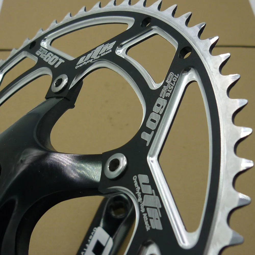 7075 alloy single speed teeth Chain set 60T big Road Bicycle crankset 60 gear Track Fixie Fixed bike chainset for Folding | Спорт и