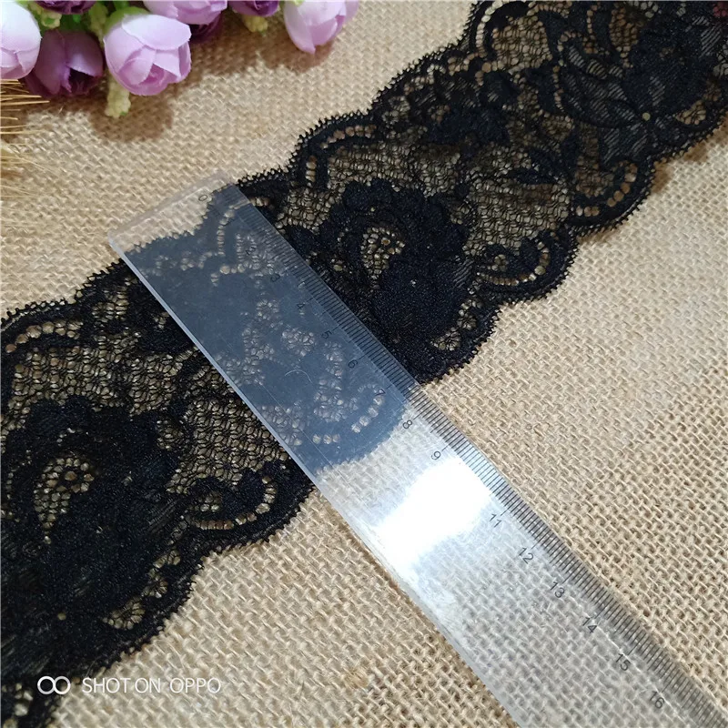 6-9cm S1960 2019 new product sells high-quality black elastic lace for sewing crafts decorative handmade accessories D | Дом и сад