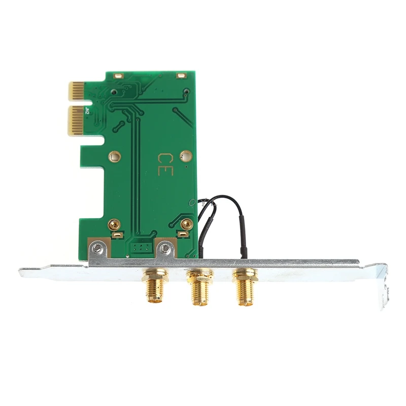 Двухдиапазонная беспроводная карта PCI E для настольного ПК 2 4/5 ГГц 300 м + 3 антенны
