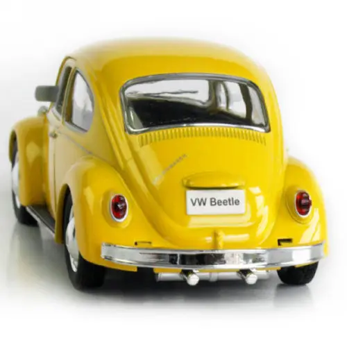 Модель автомобиля Volkswagen 1/32 литый под давлением желтая винтажная модель 1967 Beetle