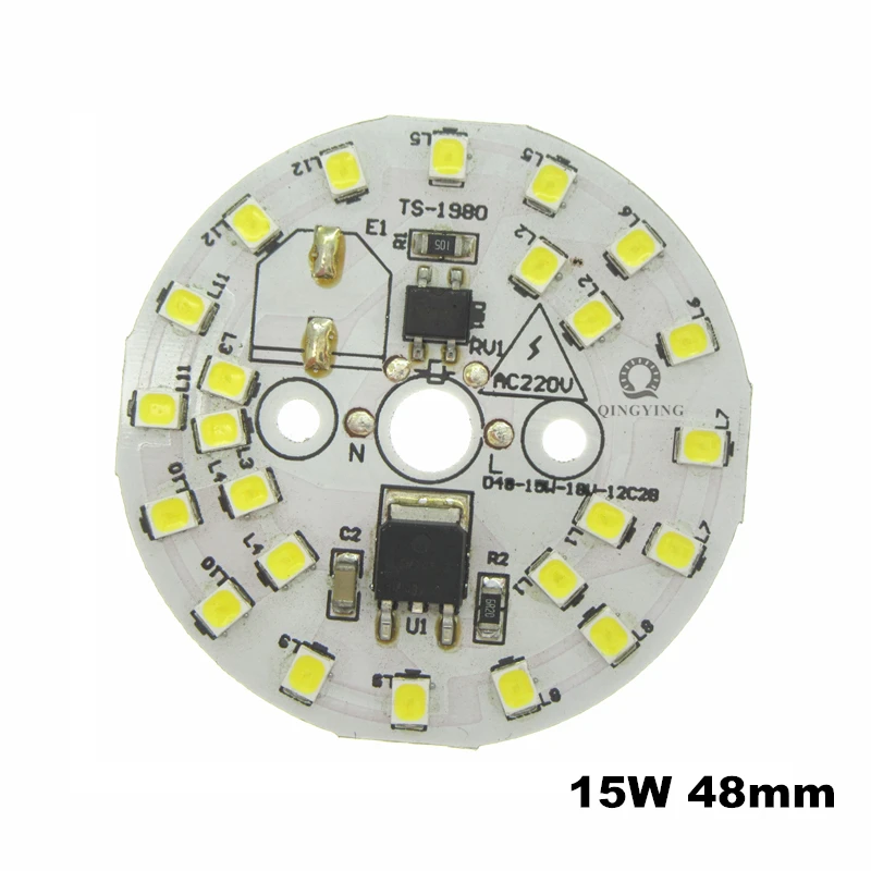 1 шт. ac 220 В светодиодный 5 Вт 7 9 12 15 SMD2835 чип светильник пластина белый с Smart IC