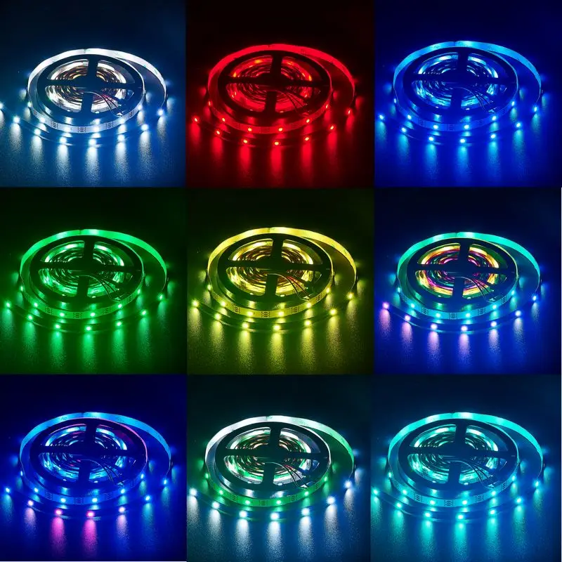 WS2812B Светодиодная лента белая печатная плата RGB умная Пиксельная 30 светодиодов/м