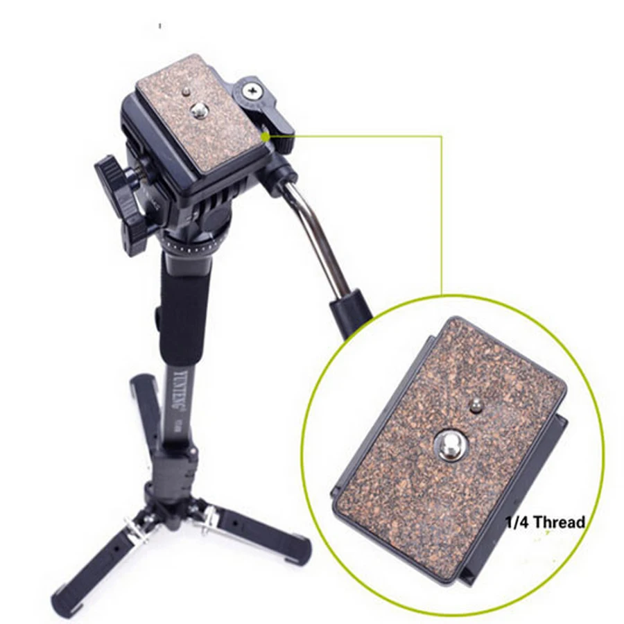 Yunteng C288 Pro монопод + флюид головкой мяч DV UniPod мобильный телефон клип держатель для