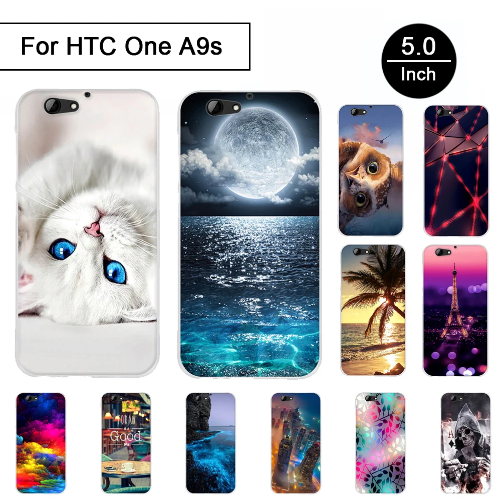 Модный чехол из ТПУ для HTC One A9s мягкий силиконовый защитный телефона A9 s с