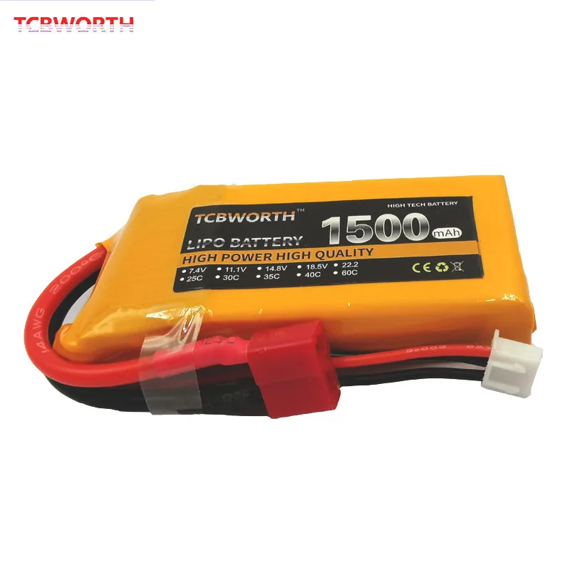 2 шт./упак. 2S 7 4 V 1500mAh 25C 35C RC Lipo батарея для дрона вертолет самолет автомобиль Лодка