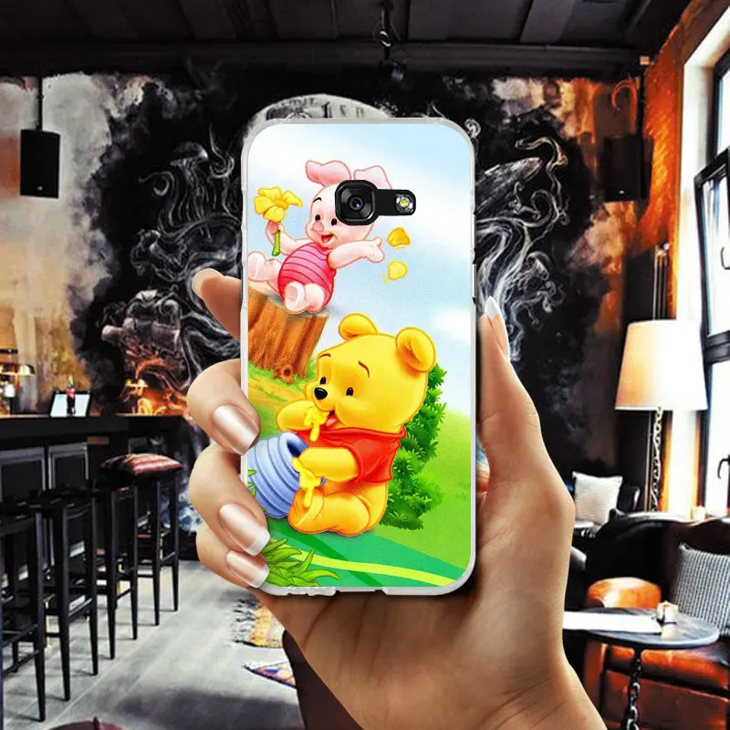 Cute And Clumsy Winnie Pooh Soft Phone Cases Cover for Samsung Galaxy S2 S3 S4 S5 Mini S6 S7 S8 S9 S10 Edge Plus Lite Note 5 8 |