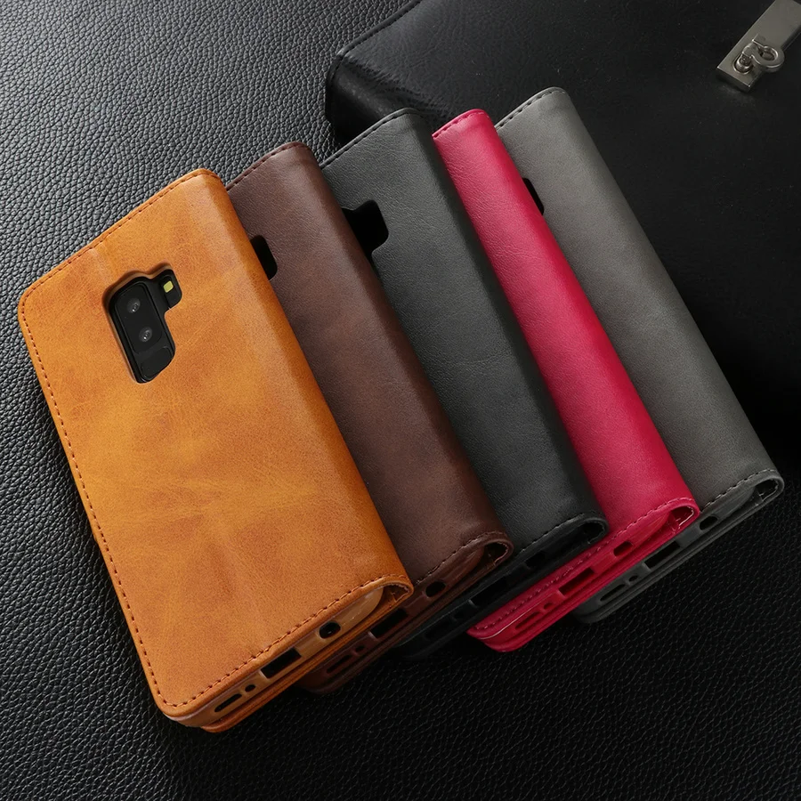 Роскошный кожаный чехол-книжка в стиле ретро для Samsung Samsun S10 S9 S8 Plus S10E магнитный