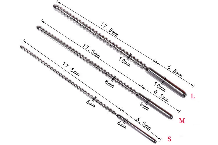 Размеры: S/M/L Длинные Сталь уретральная пробка для пениса разъем бусины уретры