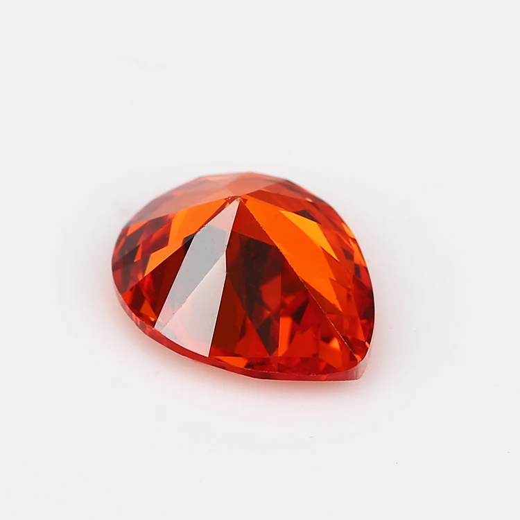 

50PCS 2x3~13x18mm Pear Shape Loose CZ Stone Orange Color AAAAA Cubic zirconia Synthetic stone For Jewelry DIY Gems Stone