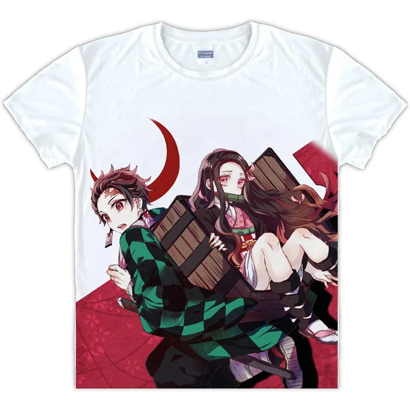 2019 обувь для косплея Аниме Kimetsu без Yaiba Футболка короткий рукав девочек и