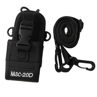 msc 20d universal adjustable strap nylon pouch case bag holder for baofeng kenwood motorola wouxun icom radio walkie talkie