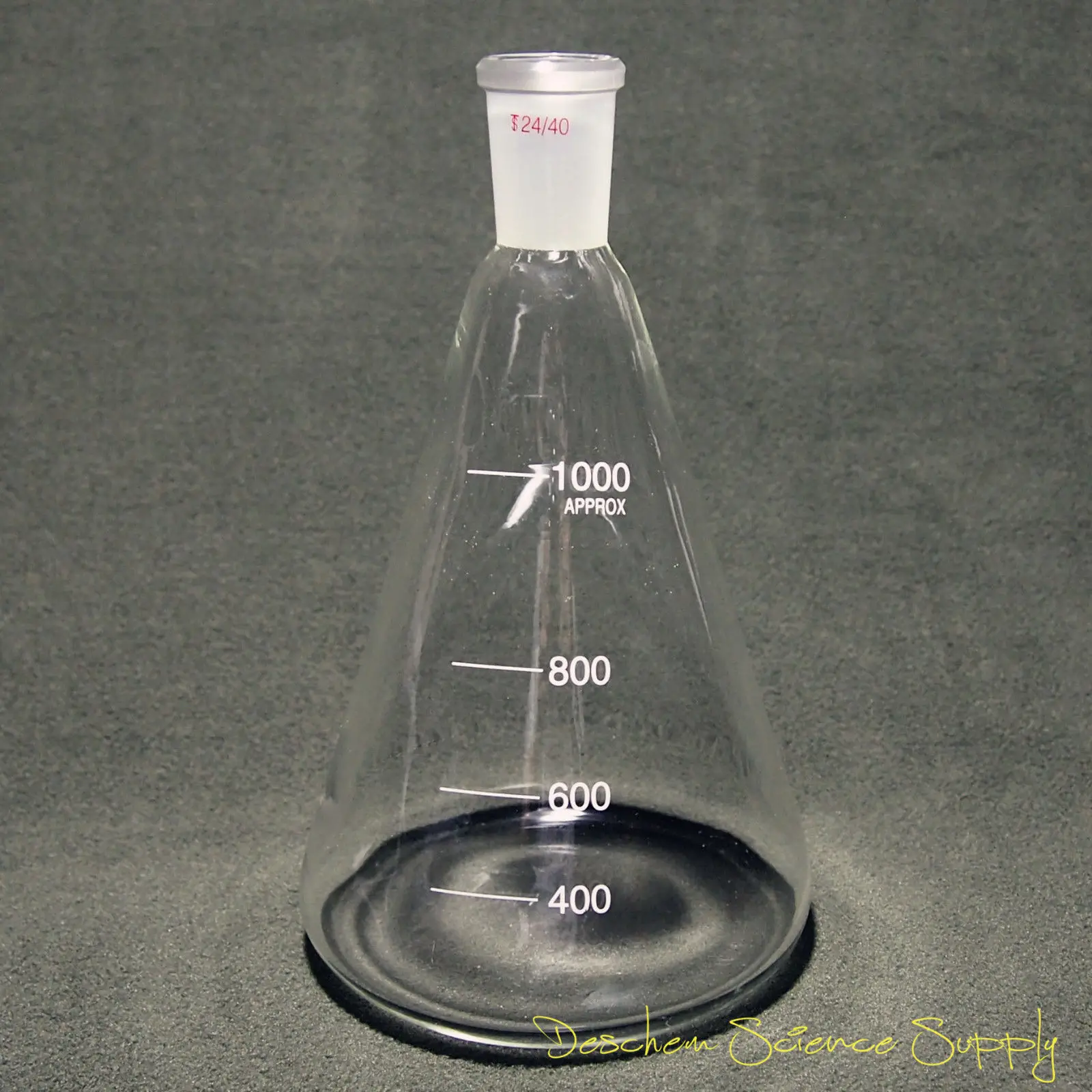 1000 мл 24/40 стеклянная фляжка Erlenmeyer 1л коническая бутылка посуда для сухой