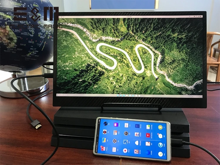 Чехол из углеродного волокна для Raspberry Pi 4 Xbox портативный игровой экран 4K HDR IPS