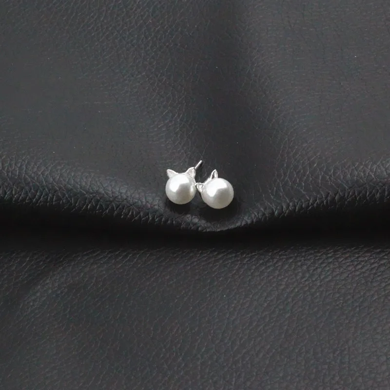 Новые роскошные очаровательные серебряные жемчужные серьги милая мультяшная