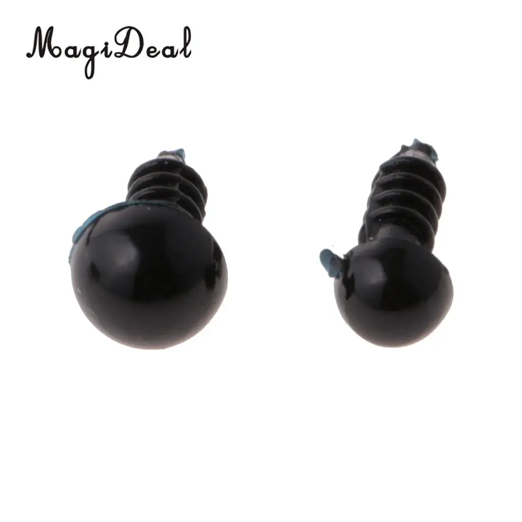 MagiDeal 200 штук 6 мм 8 черные защитные глаза для DIY Тедди мишки мягкие игрушки животное