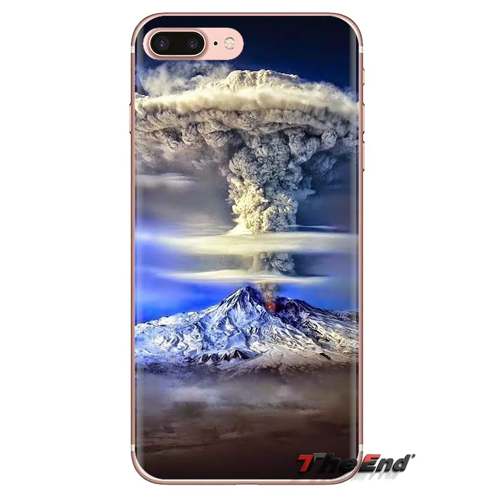 For Huawei Mate Honor 4C 5C 5X 6X 7 7A 7C 8 9 10 8C 8X 20 Lite Pro Transparent TPU Case Covers Wonders of Nature volcano iceland |