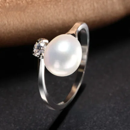 Кольцо женское из серебра 2019 пробы с пресноводным жемчугом | Украшения и