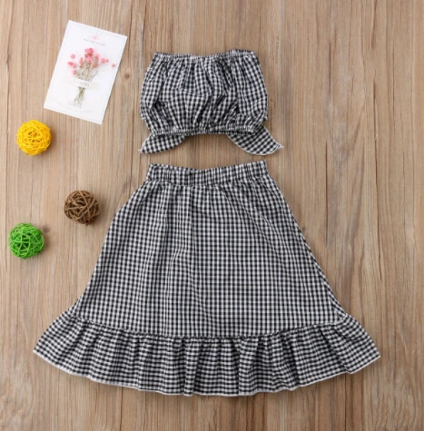 Летний повседневный комплект одежды для новорожденных девочек топы с открытыми