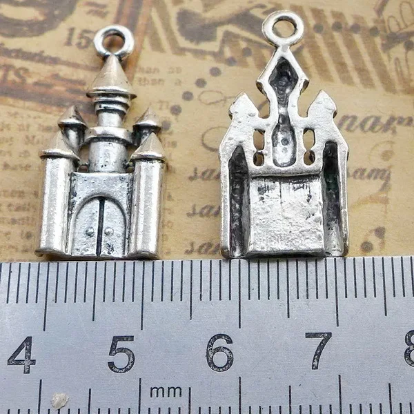 

50pcs Charm City Gate Pendant 28*14mm 3.5g Antique silver Handmade Jewelry Making DIY Supplies European Alloy accessories Hot