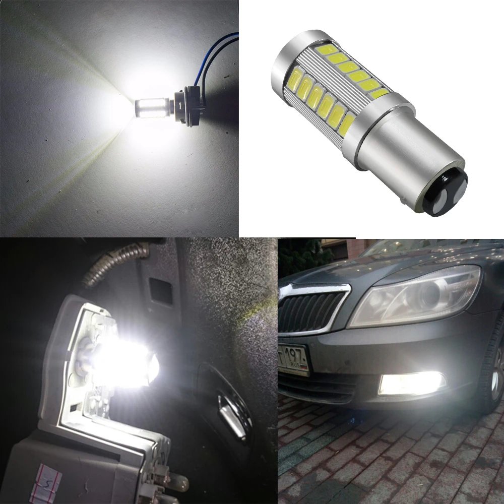 1 Автомобильный светодиодный 1157 33 SMD сигнальный фонарь тормоз P21W/5W BAY15D