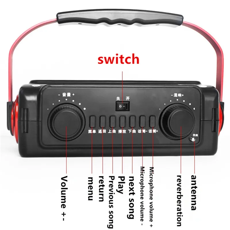 Портативный HD Дисплей аудио беспроводной bluetooth динамик видео машина TF карта U