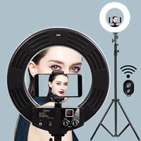 gvm dimmable diva led ring light photography lighting kit 256 led ring lamp for makeup photography smartphone camera