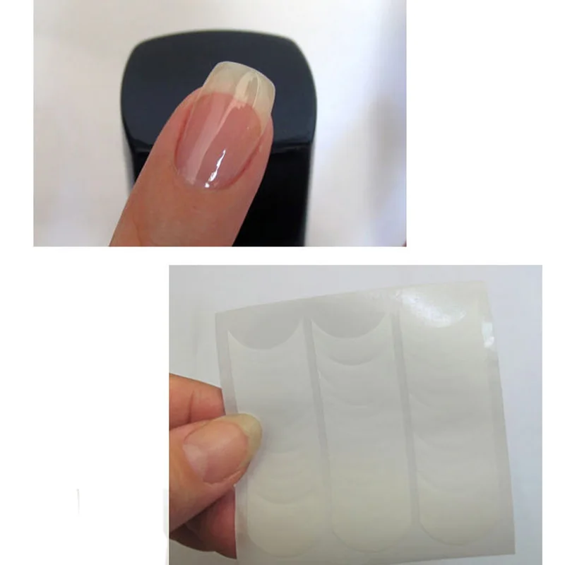 100pcs DIY Self-Adhesive Stencil French Nail Tip Guides Sticker For Art Manicure |