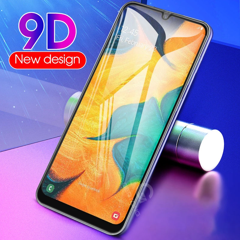 Защитное стекло 9D закаленное с полным покрытием для Samsung Galaxy A10 A30 A50 9H M10 M20 M30 |