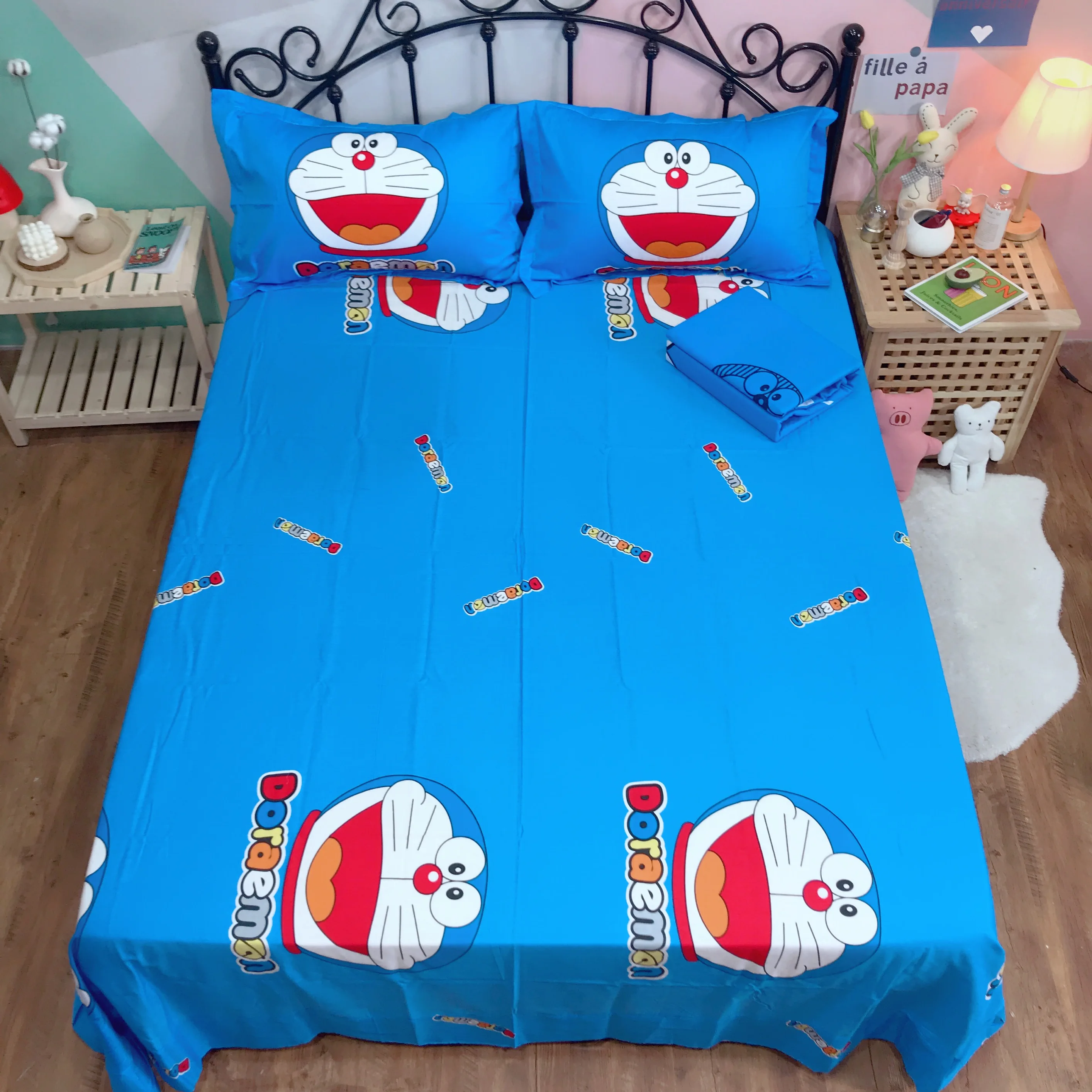 Мультяшный Кот 3d набор постельных принадлежностей для дома Doraemon детская спальня