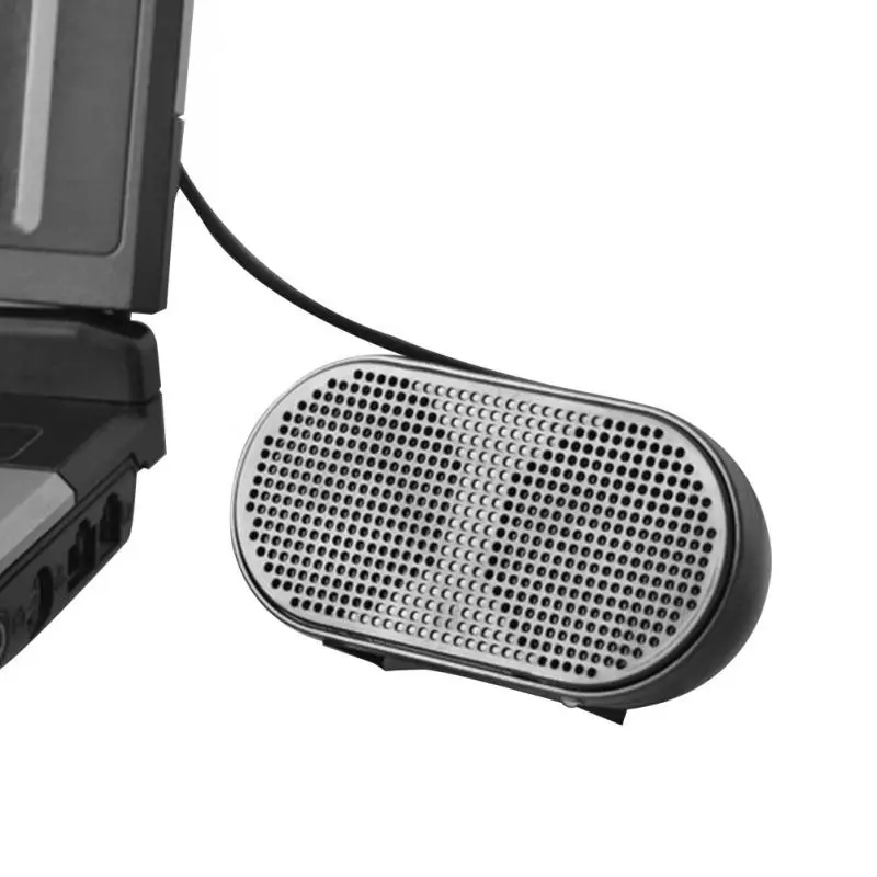 Мини Портативный USB музыкальный плеер черный стерео мини динамик Уникальный для ноутбука