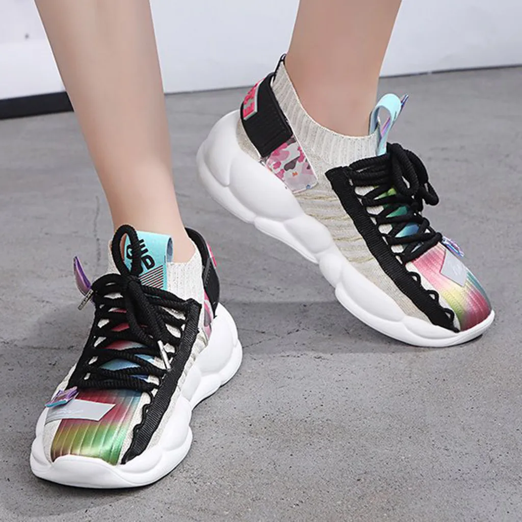 Женская спортивная обувь с флуоресцентным эффектом Scarpe da donna Buty damskie новинка