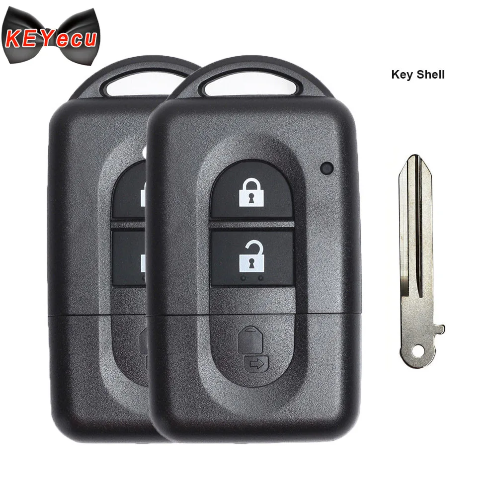 KEYECU 2 шт. для Nissan Micra Xtrail Qashqai Juke Duke Navara пульт дистанционного управления